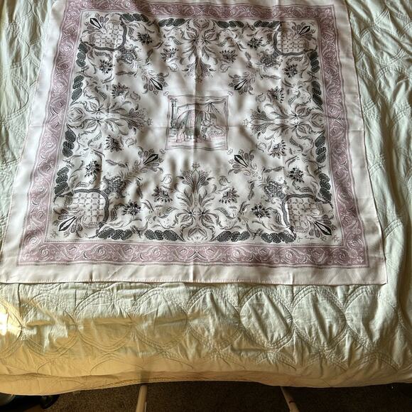 Vintage Jim Thompson Pink and Black Silk Scarf - Picture 4 of 7